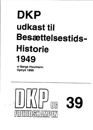 DKP og Frihedskampen Bind 39