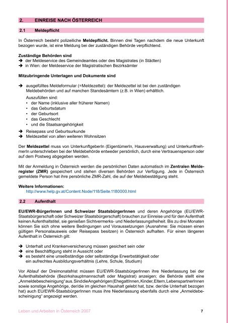 Leben und Arbeiten in Österreich Fläche - Arbeitsmarktservice ...