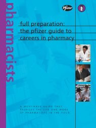 The Pfizer Guide to Careers in - College of Pharmacy