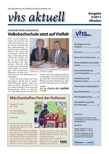 Ausgabe III/2011 - Download - VHS Landkreis Hof