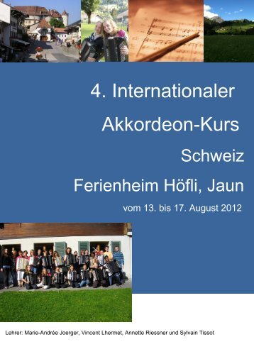 Auschreibung Akkordeon-Kurs 2012