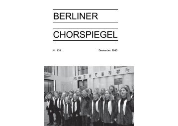 Chorspiegel 139 - Chorverband Berlin eV