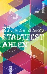 Das Programm des 27. Ahlener Stadtfestes wird wie - der Stadt Ahlen