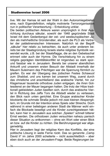 Reisbericht - Johannes Gutenberg-Universität Mainz
