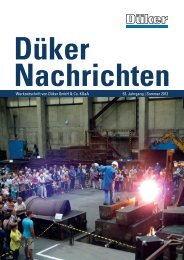 Düker Nachrichten Sommer 2012 - Düker GmbH & Co KGaA