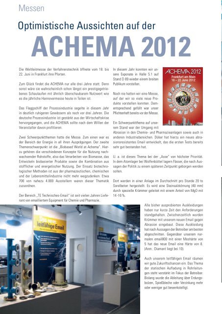 Düker Nachrichten Sommer 2012 - Düker GmbH & Co KGaA