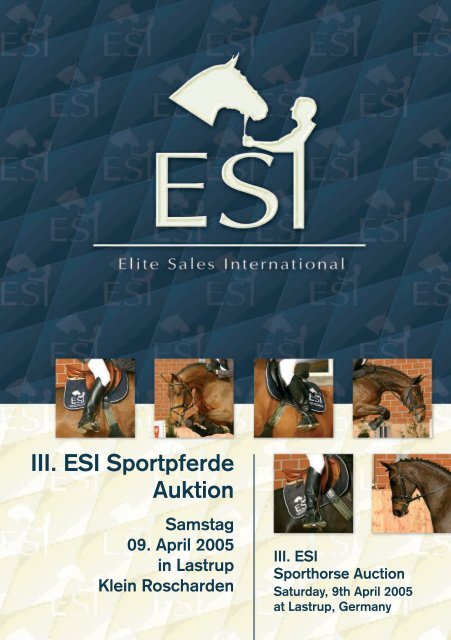 III. ESI Sportpferde Auktion Samstag 09. April 2005 in Lastrup Klein ...