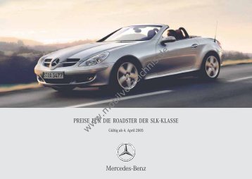 Preisliste Mercedes SLK, 4/2005 - mobilverzeichnis.de