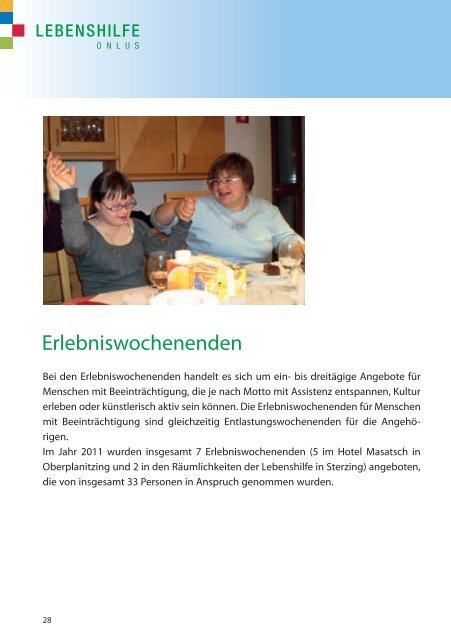 Tätigkeitsbericht 2011 deutsch.indd - Lebenshilfe