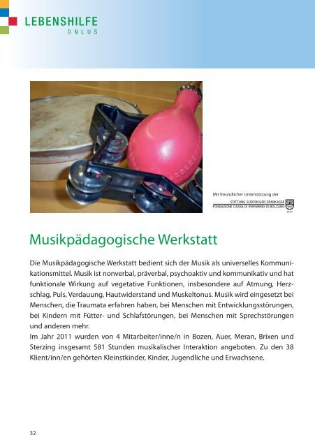 Tätigkeitsbericht 2011 deutsch.indd - Lebenshilfe