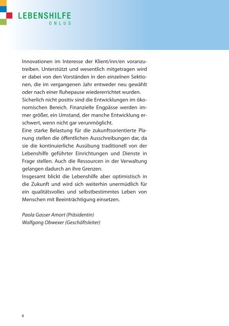 Tätigkeitsbericht 2011 deutsch.indd - Lebenshilfe