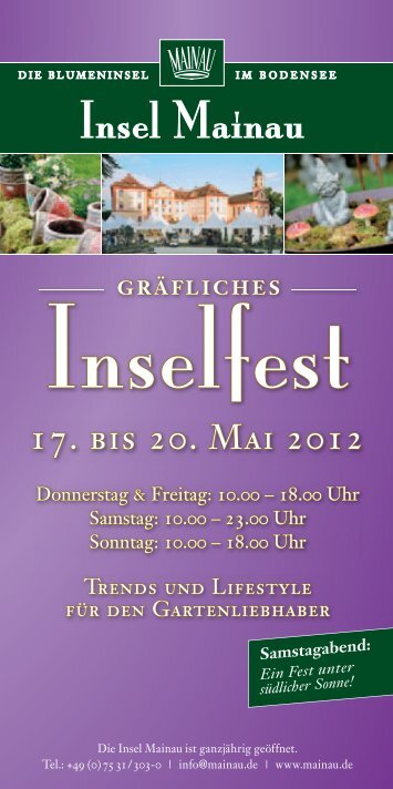 Inselfest Flyer - Insel Mainau