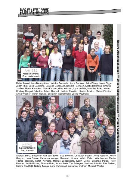 Kontakte 2005 (PDF) - LFS – Liebfrauenschule Geldern