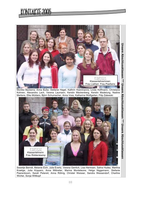 Kontakte 2005 (PDF) - LFS – Liebfrauenschule Geldern