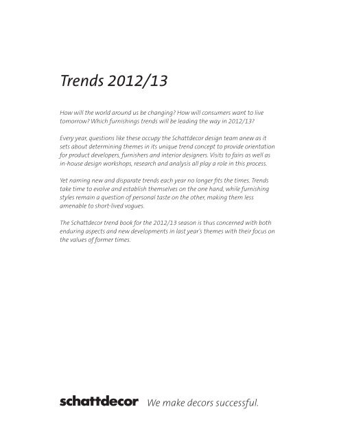 Trends 2012/13 - Schattdecor