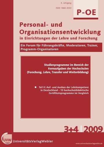 Personal- und Organisationsentwicklung - UniversitätsVerlagWebler