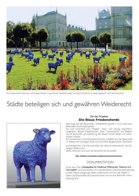 Blaue Friedensherde - Blaue Schafe