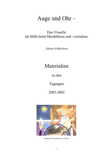 Auge Und Ohr - Didaktische Analyse von Musik