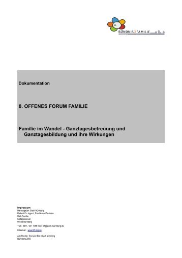 8. OFFENES FORUM FAMILIE Familie im Wandel ...