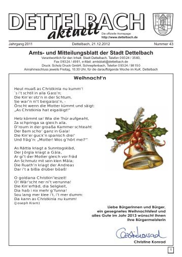 Amts- und Mitteilungsblatt der Stadt Dettelbach