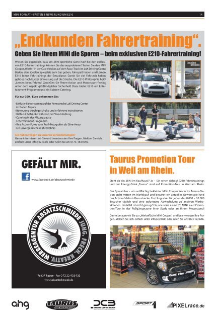 E210 Erlebnisbericht. E210 Promotion Tour. 4 Millionen ...