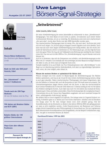 Das signalisieren die Hausse-Baisse-Indikatoren - Technische ...