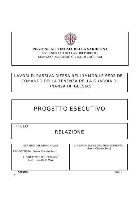 Relazione tecnica [file.pdf] - Regione Autonoma della Sardegna