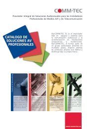 CATALOGO DE SOLUCIONES AV PROFESIONALES - Comm-Tec.es