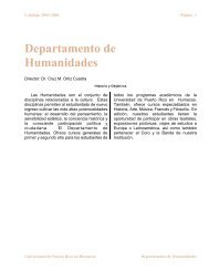 Departamento de Humanidades - Universidad de Puerto Rico en ...