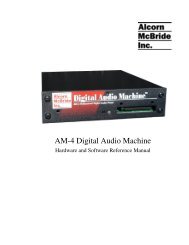 AM-4 Digital Audio Machine - Alcorn McBride, Inc.