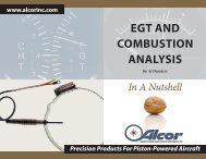 EGT and CombusTion analysis - Alcor, Incorporated