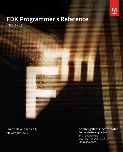 FDK Programmer's Reference - Adobe