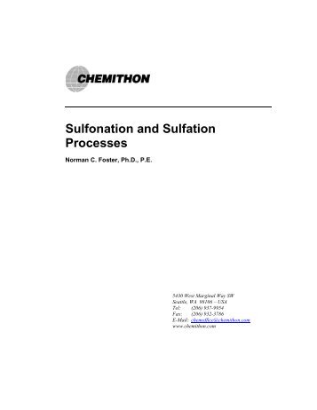 Sulfonation and Sulfation Processes - Chemithon