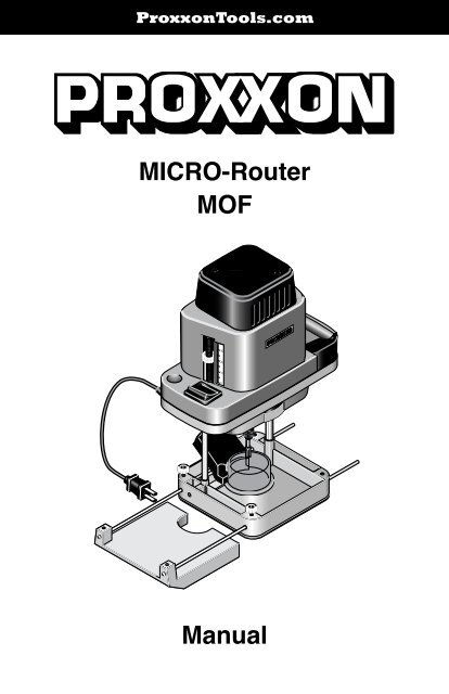 MICRO-Router MOF Manual - Proxxon Tools