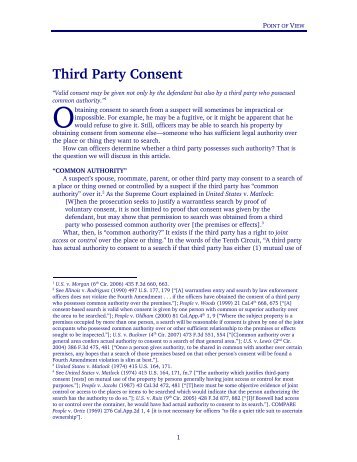 Third Party Consent - Alameda County District Attorney's Office