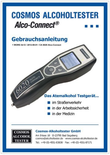 CA 6020 Alco-Connect - Cosmos-Alkoholtester GmbH