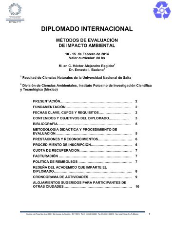 diplomado internacional métodos de evaluación ... - eVirtual UASLP