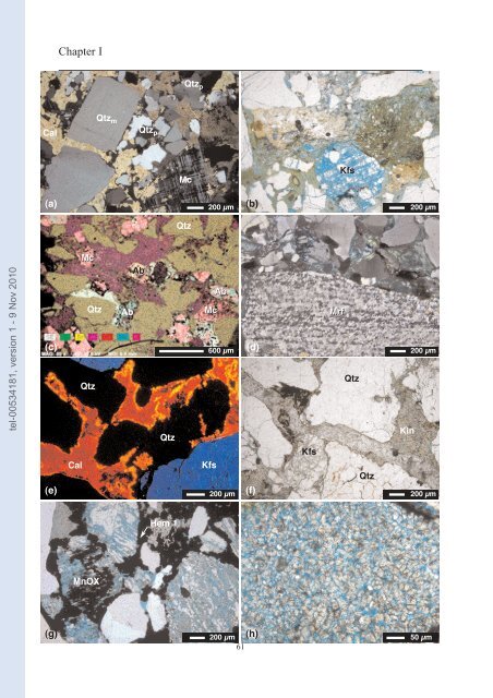 Etude stratigraphique, pétrographique et diagénétique des grès d ...