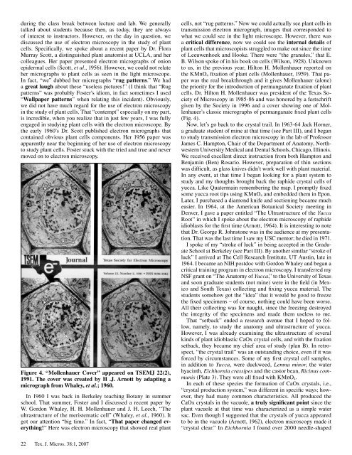 Texas Journal of Microscopy - Texas Society for Microscopy