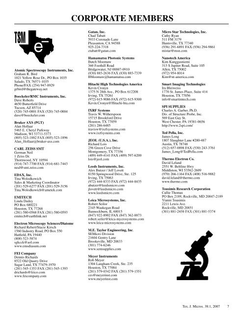 Texas Journal of Microscopy - Texas Society for Microscopy