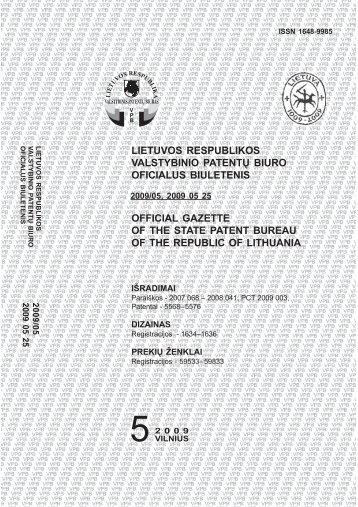lietuvos respublikos valstybinio patentų biuro oficialus ... - LT