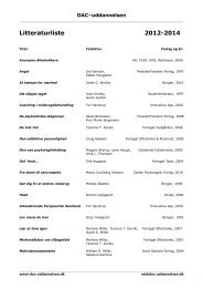 Litteraturliste 2012-2014 - DAC-uddannelsen