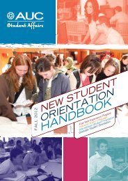 Orientation Handbook - The American University in Cairo