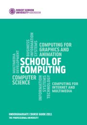 ug brochure.pdf - School of Computing - Robert Gordon University