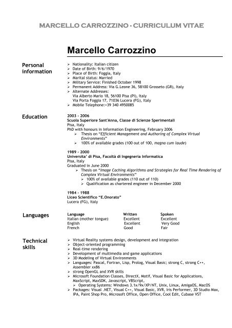 Marcello Antonio Carrozzino - Percro - Scuola Superiore Sant'Anna