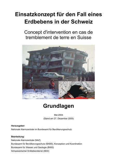 Einsatzkonzept für den Fall eines Erdbebens in der Schweiz ... - NAZ