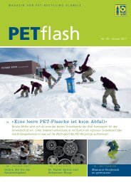 PETflash - PET-Recycling Schweiz