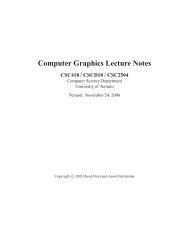 Computer Graphics Lecture Notes - University of Toronto Dynamic ...
