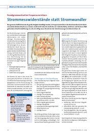 Strommesswiderstände statt Stromwandler - KI