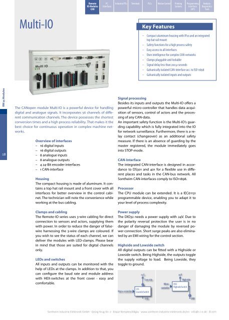 Product catalogue - Sontheim Industrie Elektronik GmbH